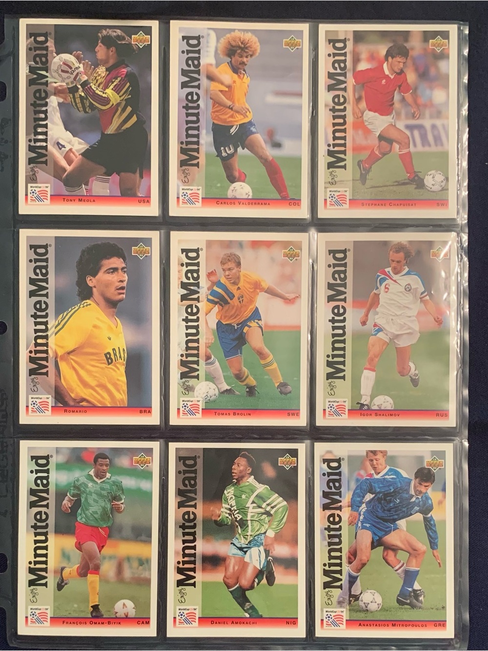 Upper Deck/Minute Maid 1994 Soccer Trading Card Set